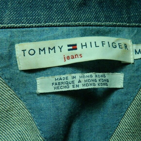 Vintage Tommy Hilfiger Jean Jacket  Hong Kong Med - Picture 9 of 10